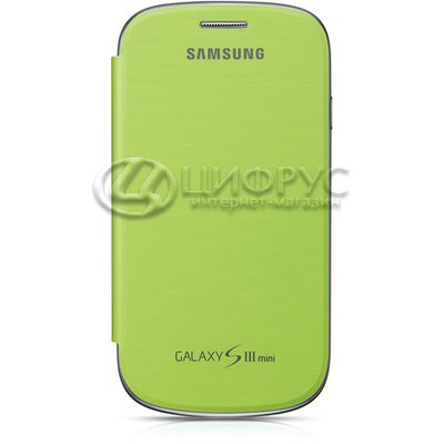 Чехол книжка для Samsung I8190 Clear View Flip Cover зеленая кожа - Цифрус