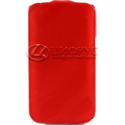 Чехол откидной для HTC ONE S красная кожа - Цифрус