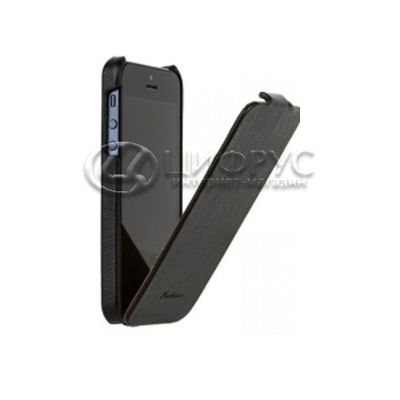 Чехол откидной для HTC ONE V черная кожа - Цифрус