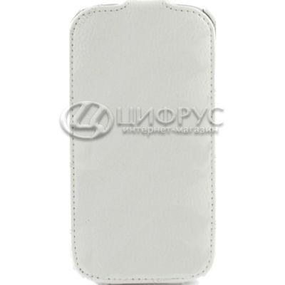 Чехол откидной для Samsung I8750 белая кожа - Цифрус