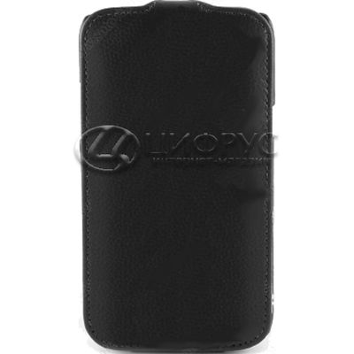 Чехол откидной для Sony Xperia L черная кожа - Цифрус