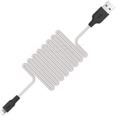 Кабель USB - Lightning 1 м для Apple Hoco X21 Silicone белый - Цифрус