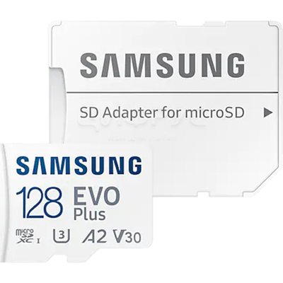 Карта памяти MicroSD 4K 128gb (160Mb/s) SDXC Samsung EVO Pro Plus class10 UHS-I U3 A2 V30 + адаптерSD - Цифрус
