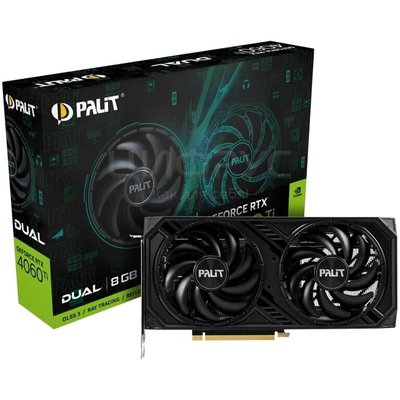 Palit GeForce RTX 4060 Ti DUAL 8Gb 128 GDDR6 (NE6406TT19P1-1060D) () - 