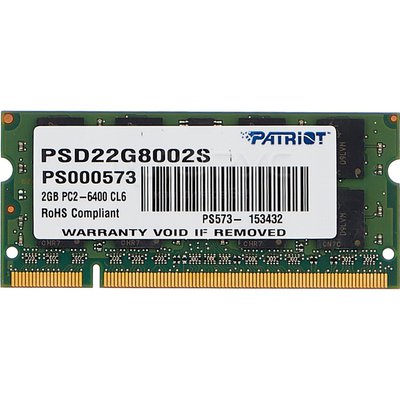 Patriot Memory 2 DDR2 800 SODIMM CL6 (PSD22G8002S) () - 