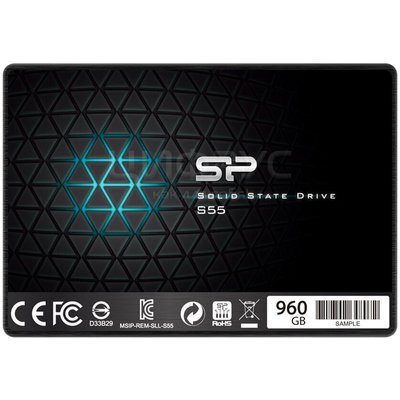 Silicon Power S55 960Gb SATA Slim (SP960GBSS3S55S25) (EAC) - 