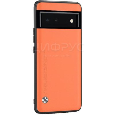 Задняя накладка для Google Pixel 7 оранжевая кожа - Цифрус