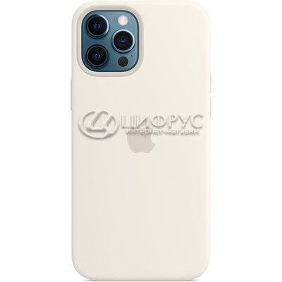 Задняя накладка для iPhone 12 Pro Max MagSafe белая Silicone Case Apple - Цифрус