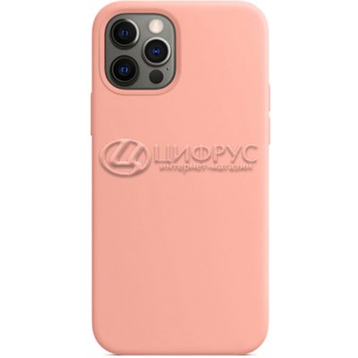 Задняя накладка для iPhone 12 Pro Max розовая Nano силикон - Цифрус