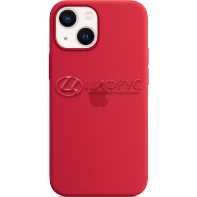 Задняя накладка для iPhone 13 Mini MagSafe Silicone Case красная - Цифрус