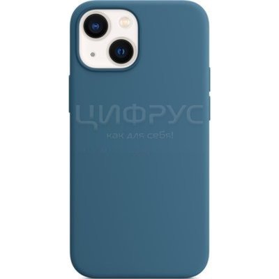 Задняя накладка для iPhone 13 Mini MagSafe Silicone Case полярная лазурь - Цифрус
