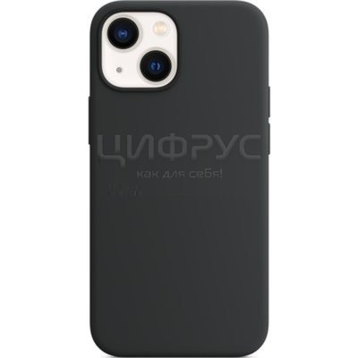 Задняя накладка для iPhone 13 Mini MagSafe Silicone Case тёмная ночь - Цифрус