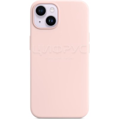 Задняя накладка для iPhone 14 6.1 MagSafe Silicone Case розовый мел - Цифрус
