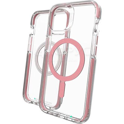 Задняя накладка для iPhone 14 MagSafe прозрачная с розовым Santa Cruz Snap ZAGG - Цифрус