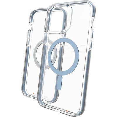 Задняя накладка для iPhone 14 Pro MagSafe прозрачная с голубым Santa Cruz Snap ZAGG - Цифрус