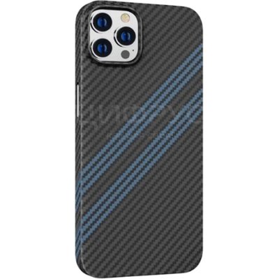 Задняя накладка для iPhone 14 Pro Max черно-синяя Gave slim protective case - Цифрус