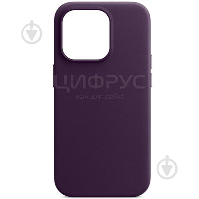 Задняя накладка для iPhone 14 Pro Max MagSafe фиолетовая кожа - Цифрус