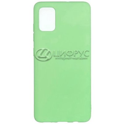 Задняя накладка для Samsung Galaxy S10 Lite/A91 зелёная силикон - Цифрус