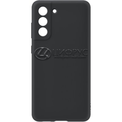 Задняя накладка для Samsung Galaxy S21 FE черная силикон с защитой камеры - Цифрус