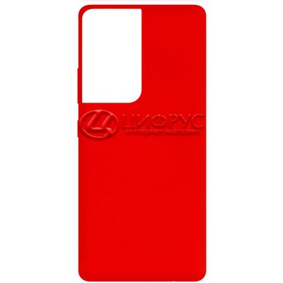 Задняя накладка для Samsung Galaxy S21 Ultra красная NANO силикон - Цифрус