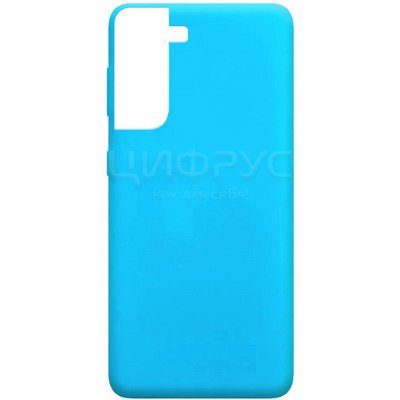 Задняя накладка для Samsung Galaxy S22 голубая Nano силикон - Цифрус