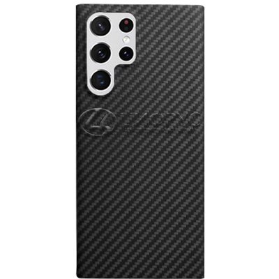 Задняя накладка для Samsung Galaxy S22 Ultra черная Карбон K-DOO KEVLAR премиум - Цифрус