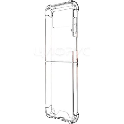 Задняя накладка для Samsung Galaxy Z Flip 4 прозрачная Противоударная силикон - Цифрус