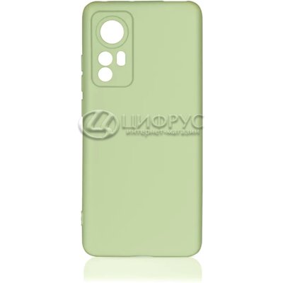 Задняя накладка для Xiaomi 12/12X зеленая силикон - Цифрус