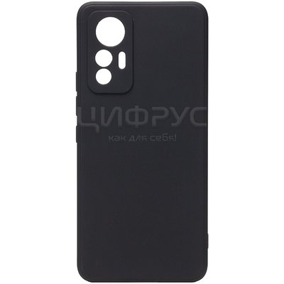 Задняя накладка для Xiaomi 12 Lite черная NANO силикон с закрытой камерой - Цифрус