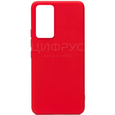 Задняя накладка для Xiaomi 12T красная Nano силикон - Цифрус