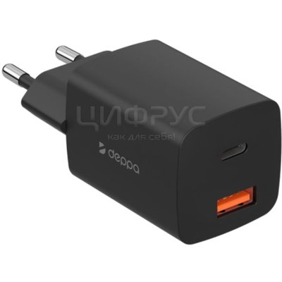    USB+Type-C 45w DEPPA QC3.0/ PD/ Wall charger GAN  Pixel - 