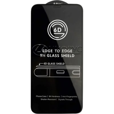 Защитное стекло для iPhone 12/12Pro 6d чёрное Premium Полный клей - Цифрус