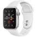 Apple Watch Series 5 GPS 44mm Aluminum Case with Sport Band Silver/withe - 