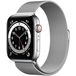 Apple Watch Series 6 44mm Stainless Steel Case with Milanese Silver - 
