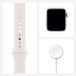 Apple Watch Series 6 GPS 40mm Aluminum Case with Sport Band Silver/White (LL) - Цифрус
