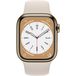 Apple Watch Series 8 45mm Stainless Case with Sport Band Gold/Starlight - 