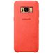 Задняя накладка для Samsung S8 красная кожаная - Цифрус