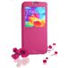 Чехол для Samsung S5 книжка с окном розовая кожа - Цифрус
