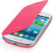Чехол книжка для Samsung I8190 Clear View Flip Cover розовая кожа - Цифрус