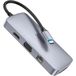 HUB   HOCO Premium HB33 Type-C (USB3.0+USB2.0x2+UCB-C+RJ45+VGA+HDTV+SD+Aux3.5+PD100W) - 