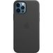 Задняя накладка для iPhone 12/12Pro MagSafe черная кожа Apple - Цифрус