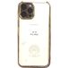 Задняя накладка для iPhone 12 Pro Max золотой ободок силикон с защитой для камеры - Цифрус
