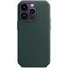 Задняя накладка для iPhone 14 Pro MagSafe зеленая кожа - Цифрус