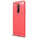 Задняя накладка для OnePlus 8 красная карбон - Цифрус