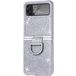 Задняя накладка для Samsung Galaxy Z Flip 4 серебро с кольцом - Цифрус